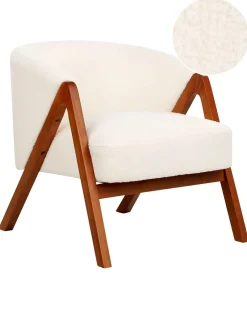 Poltrona SKEI Bouclé Bianco