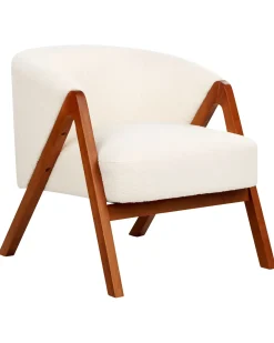 Poltrona SKEI Bouclé Bianco