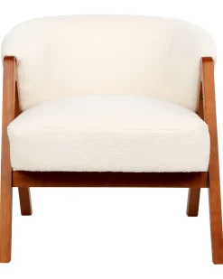 Poltrona SKEI Bouclé Bianco