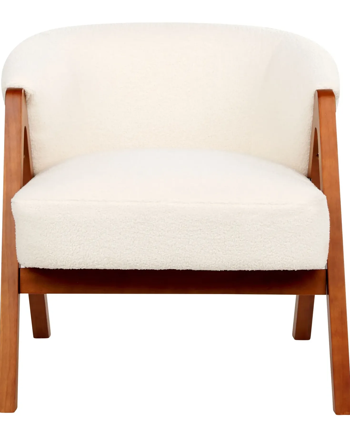 Poltrona SKEI Bouclé Bianco