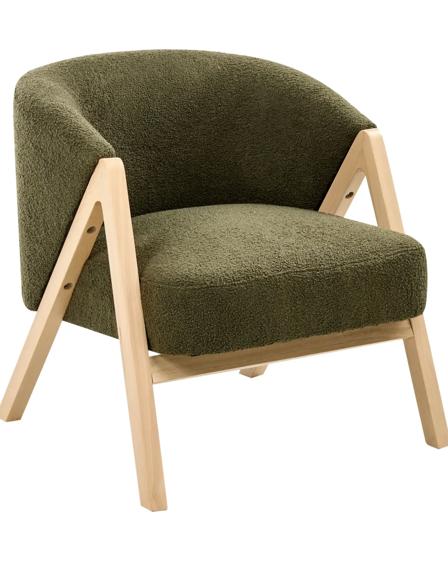 Poltrona SKEI Bouclé Verde scuro
