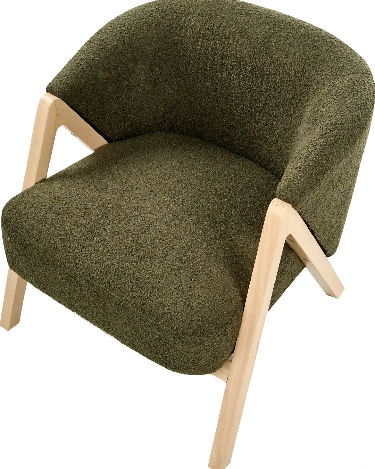 Poltrona SKEI Bouclé Verde scuro