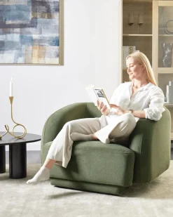 Poltrona SKJANES Tessuto Verde
