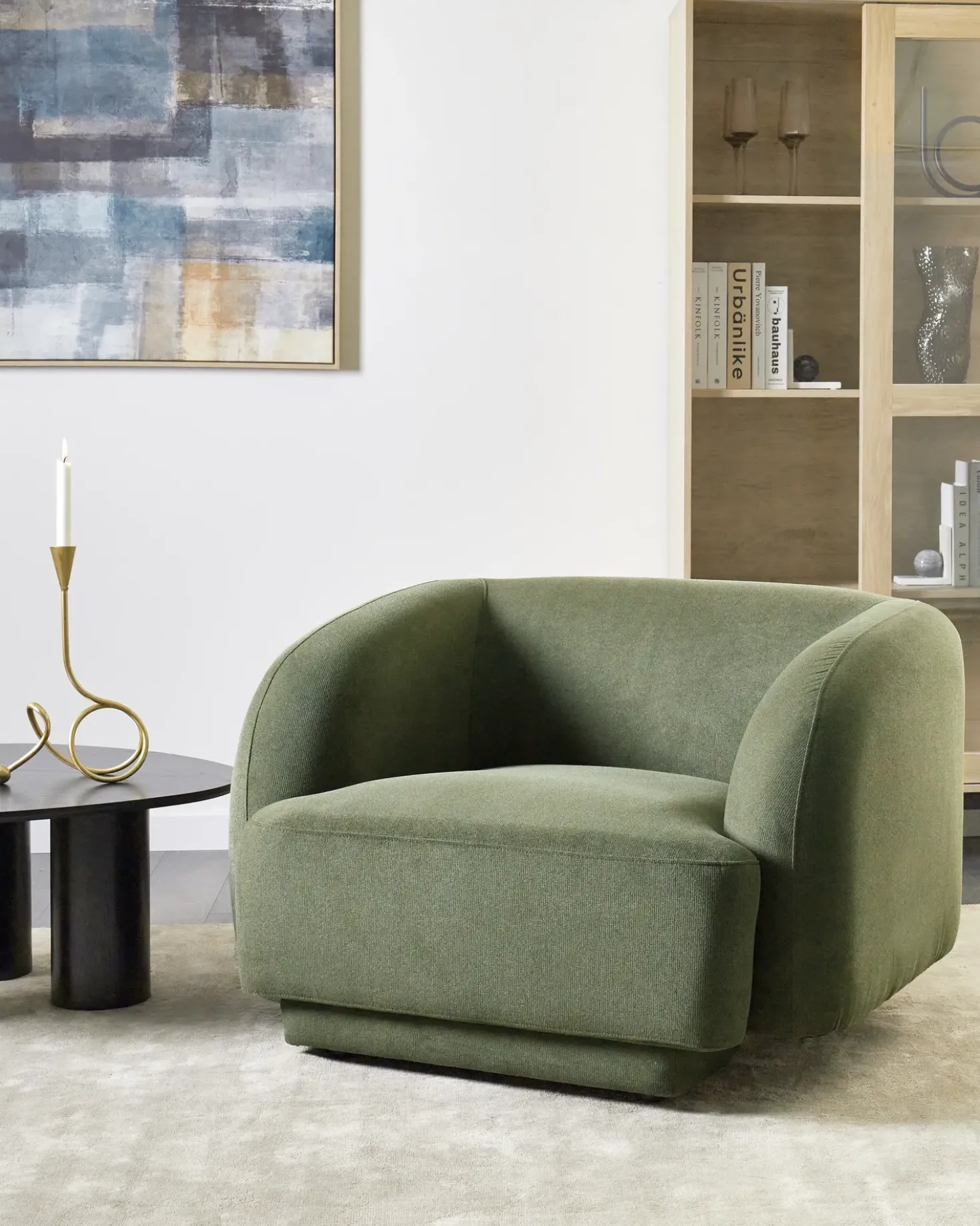 Poltrona SKJANES Tessuto Verde