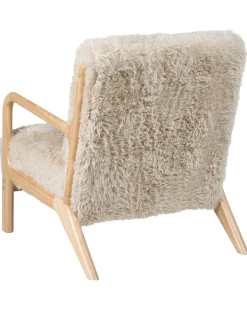 Poltrona SKOVDE Finta pelliccia Beige chiaro