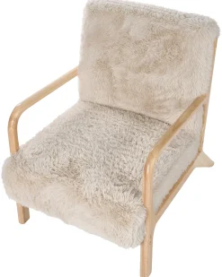 Poltrona SKOVDE Finta pelliccia Beige chiaro