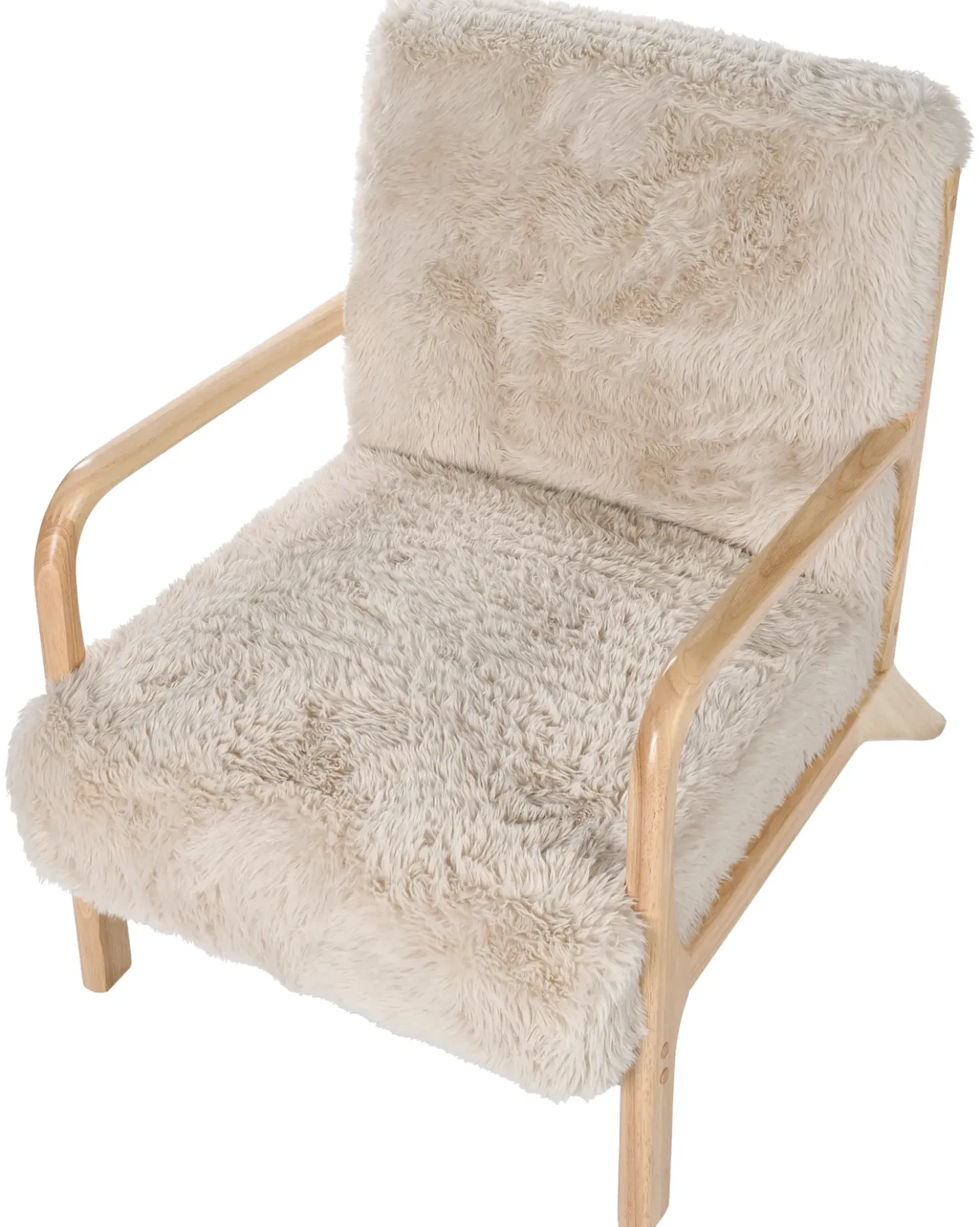 Poltrona SKOVDE Finta pelliccia Beige chiaro