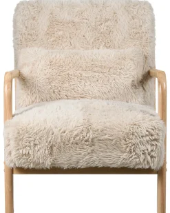 Poltrona SKOVDE Finta pelliccia Beige chiaro