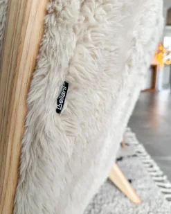 Poltrona SKOVDE Finta pelliccia Beige chiaro