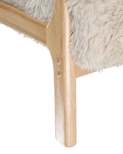 Poltrona SKOVDE Finta pelliccia Beige chiaro