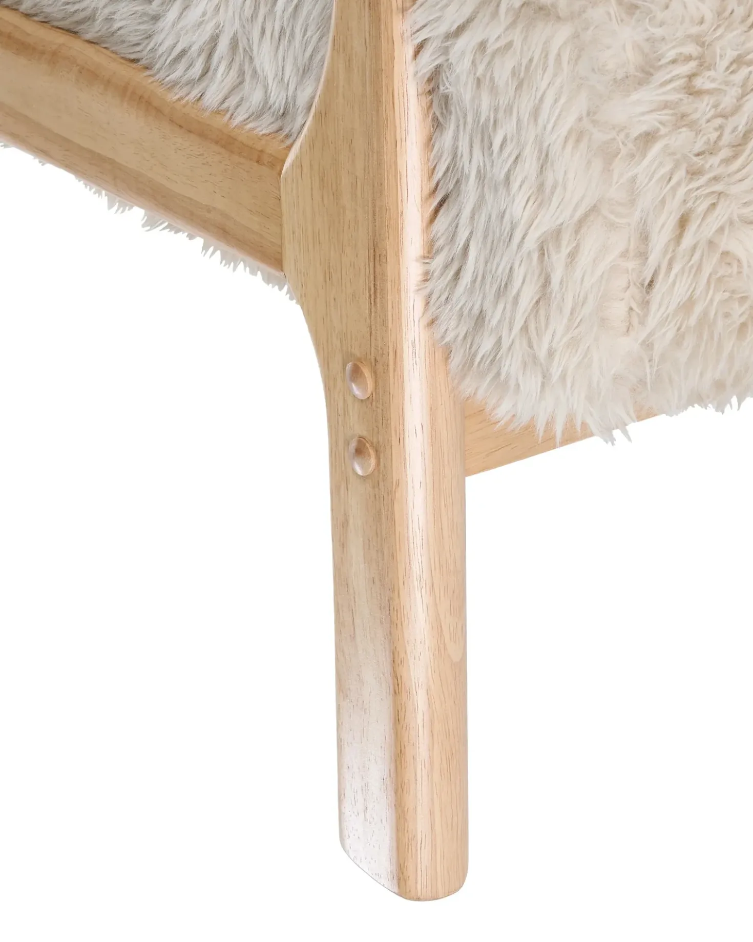 Poltrona SKOVDE Finta pelliccia Beige chiaro