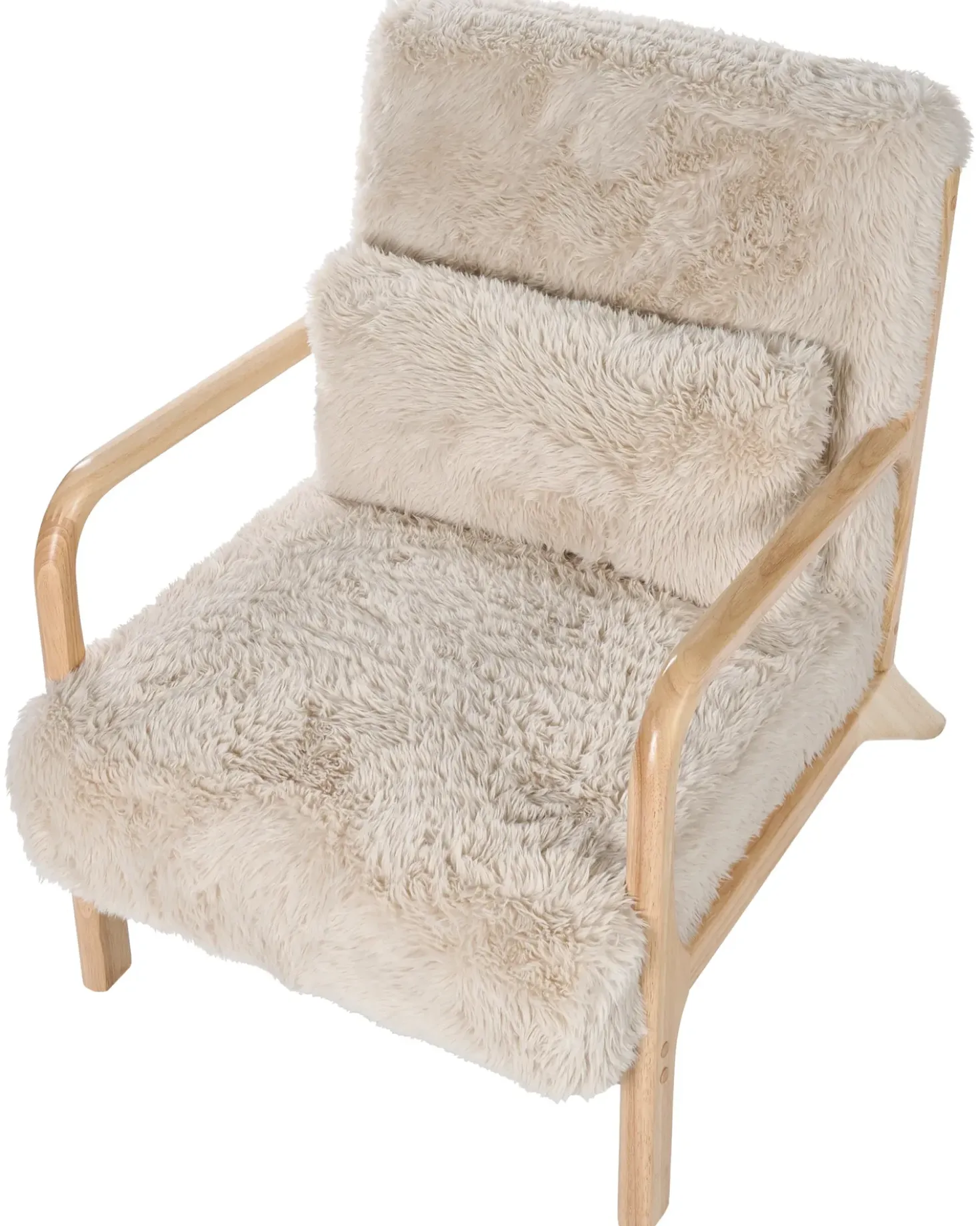 Poltrona SKOVDE Finta pelliccia Beige chiaro