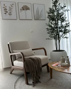 Poltrona SKOVDE Tessuto Beige chiaro
