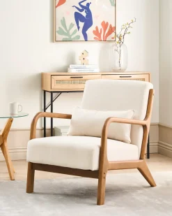 Poltrona SKOVDE Tessuto Beige chiaro
