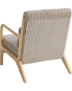 Poltrona SORSELE Velluto a coste Beige