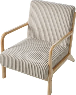 Poltrona SORSELE Velluto a coste Beige