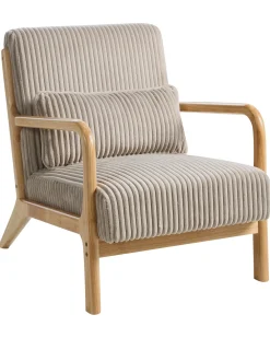 Poltrona SORSELE Velluto a coste Beige