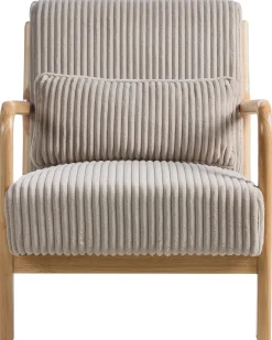 Poltrona SORSELE Velluto a coste Beige