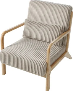 Poltrona SORSELE Velluto a coste Beige