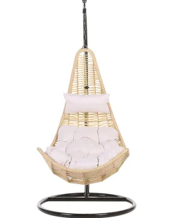 Poltrona sospesa con supporto da pavimento ATRI II Rattan sintetico (PE) Naturale