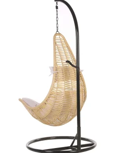 Poltrona sospesa con supporto da pavimento ATRI II Rattan sintetico (PE) Naturale