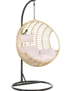 Poltrona sospesa con supporto da pavimento ASPIO Rattan sintetico (PE) Naturale