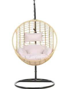 Poltrona sospesa con supporto da pavimento ASPIO Rattan sintetico (PE) Naturale