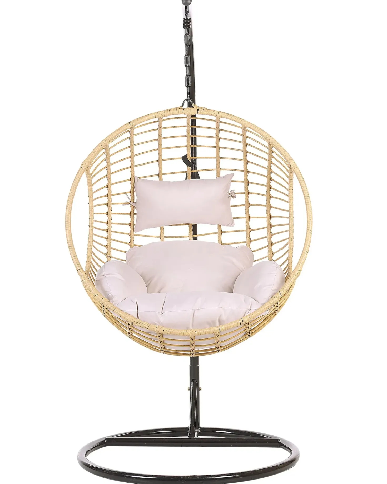 Poltrona sospesa con supporto da pavimento ASPIO Rattan sintetico (PE) Naturale