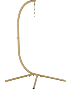 Poltrona sospesa con supporto da pavimento ADRIA Metallo Beige