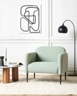 Poltrona STOUBY Lino Verde chiaro