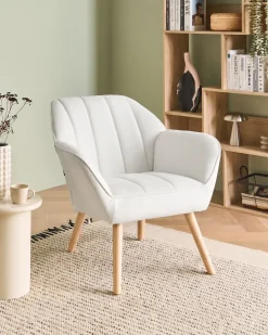 Poltrona TORUD Tessuto Bianco