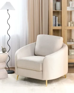 Poltrona TROSA Tessuto Beige chiaro