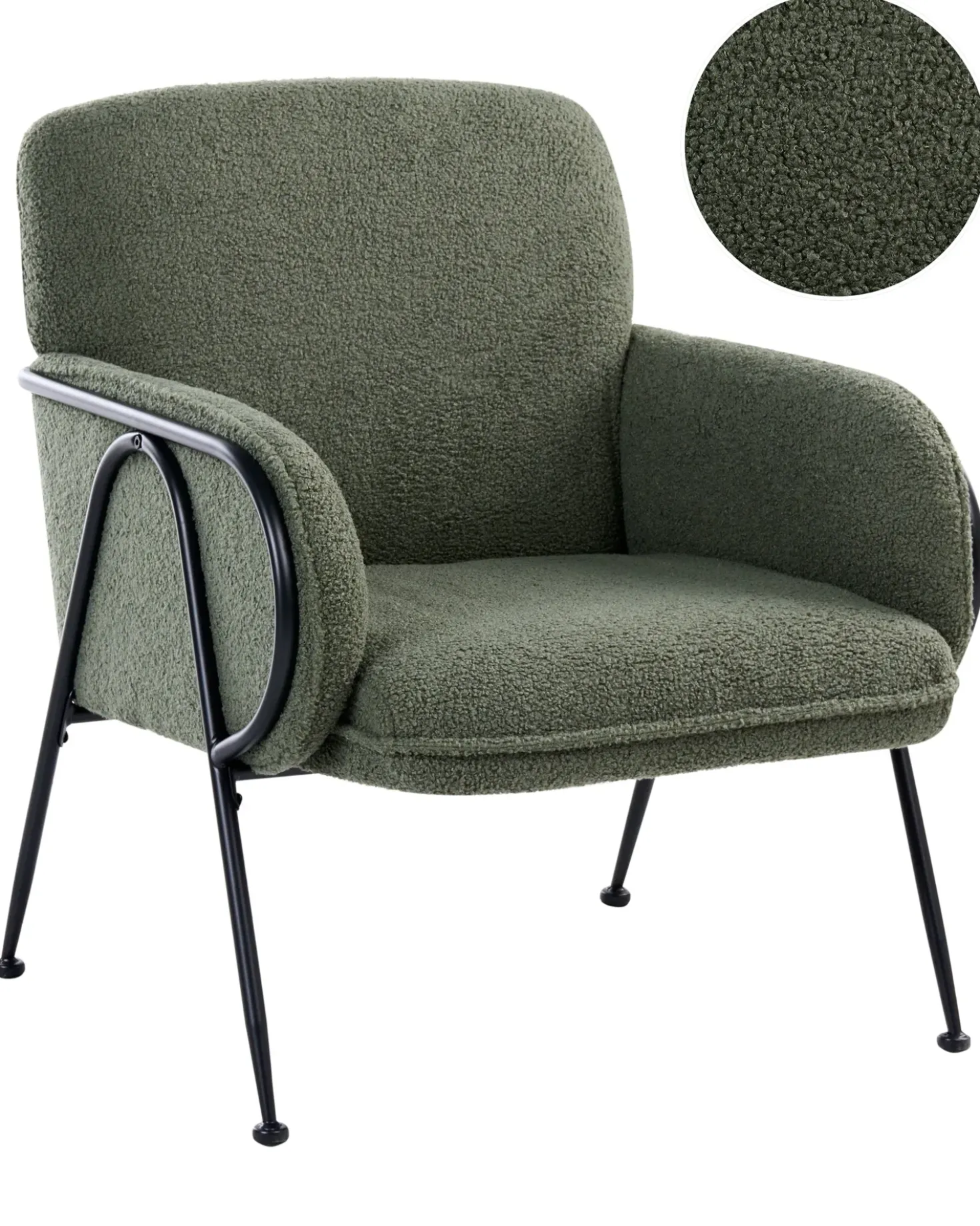 Poltrona TRYSNES Bouclé Verde