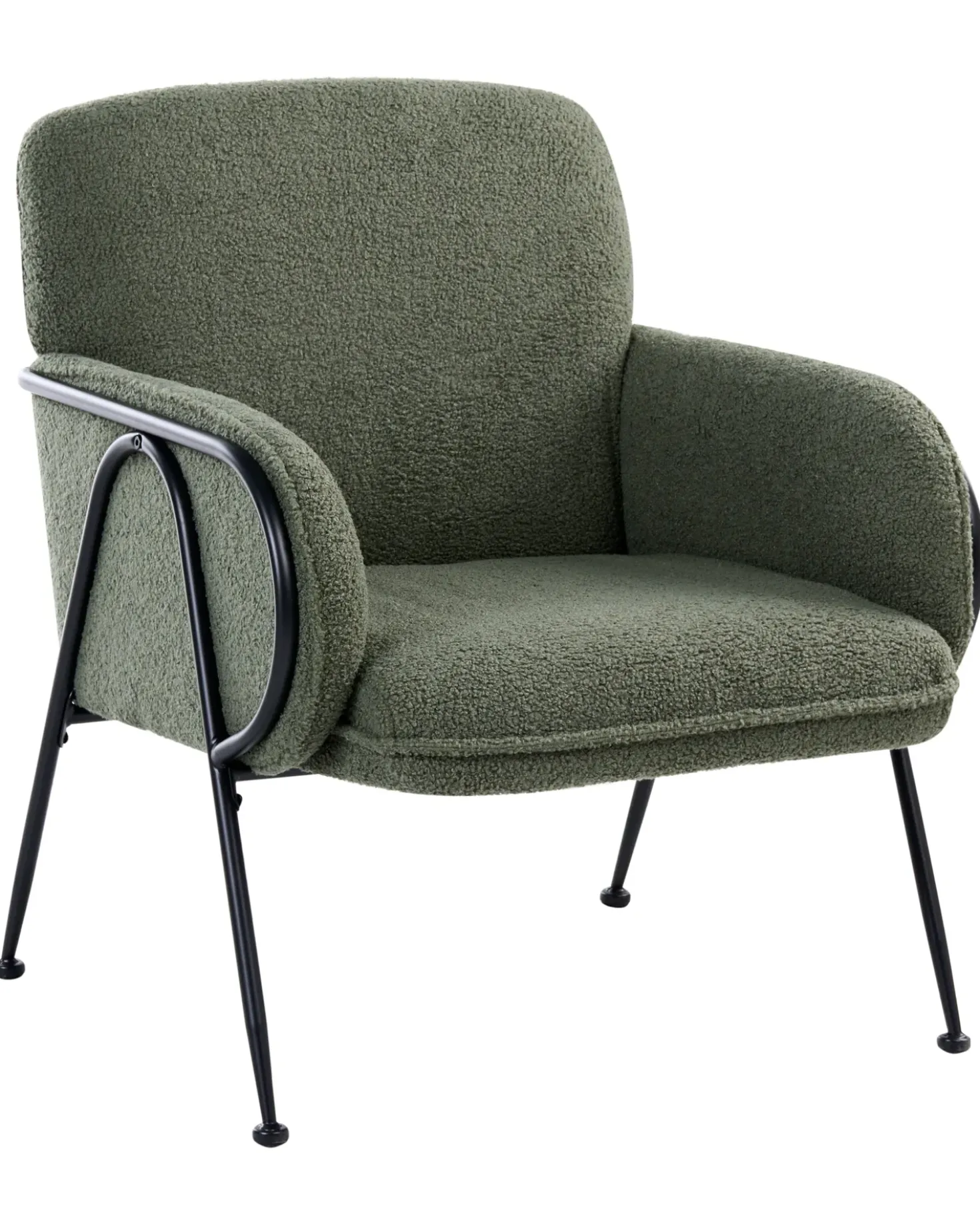 Poltrona TRYSNES Bouclé Verde