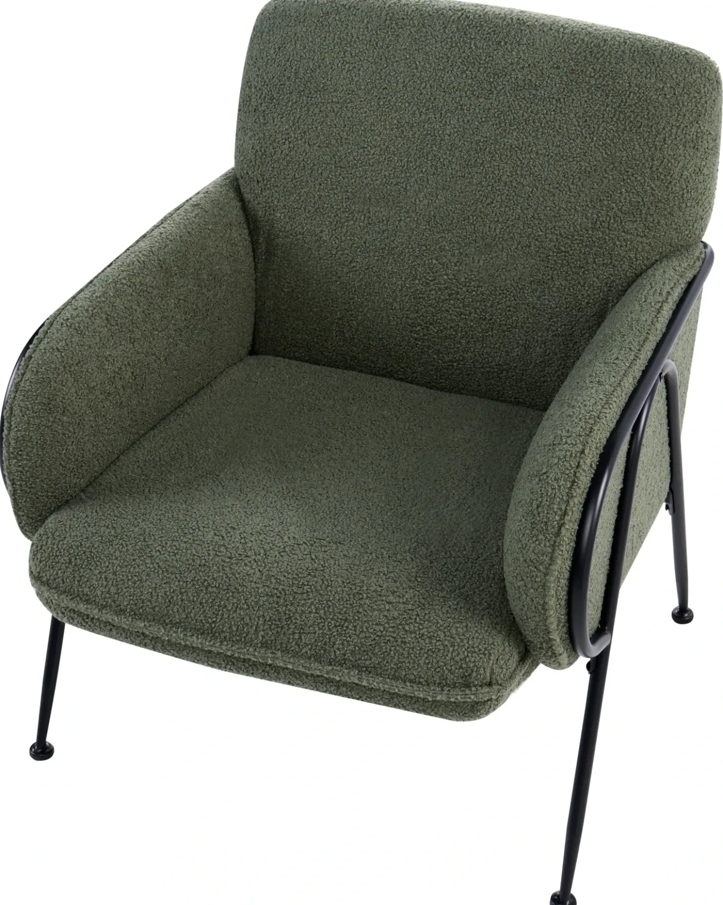 Poltrona TRYSNES Bouclé Verde