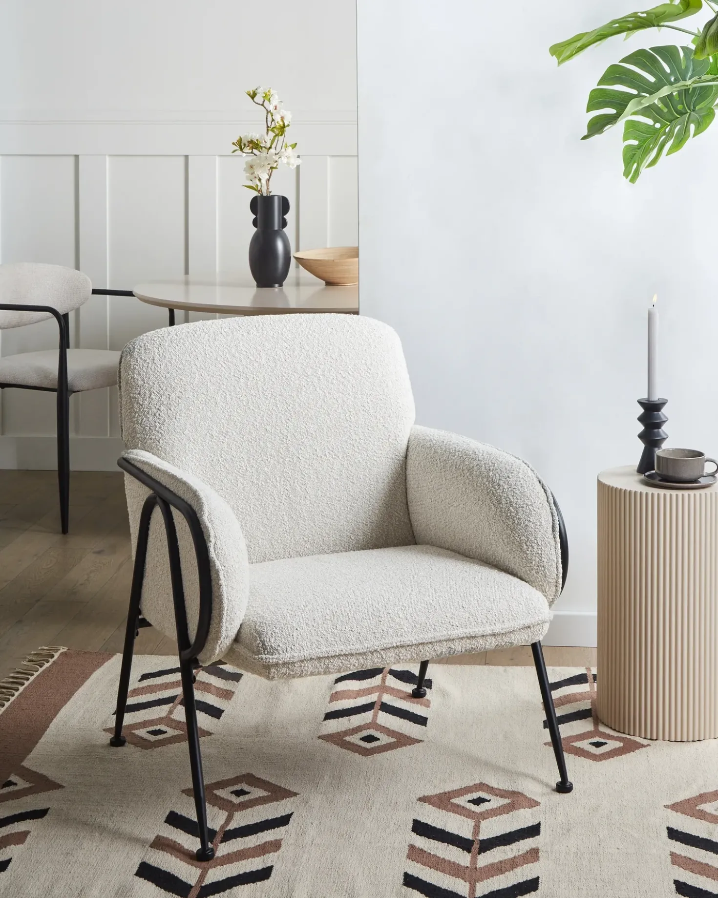 Poltrona TRYSNES Tessuto Beige chiaro