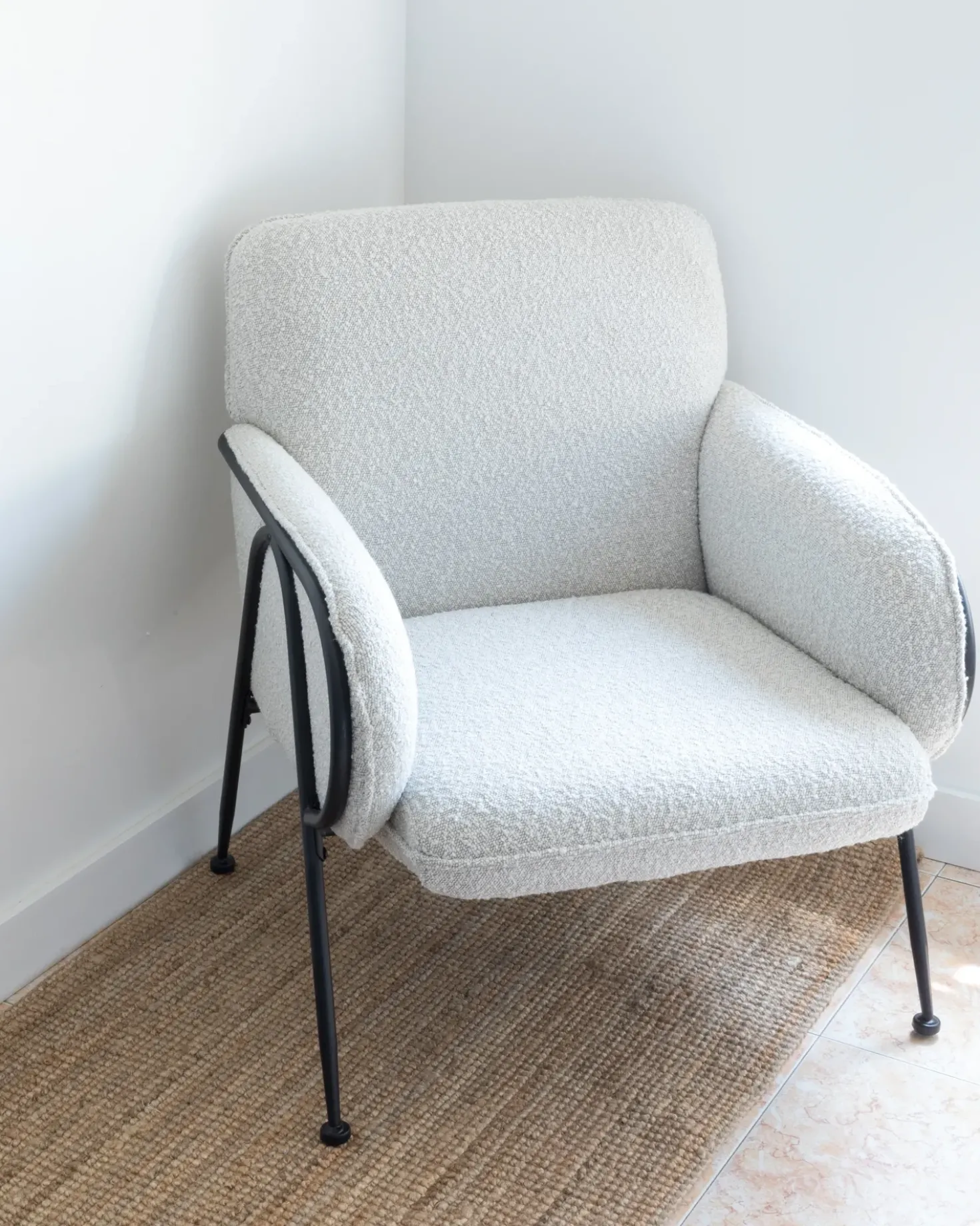 Poltrona TRYSNES Tessuto Beige chiaro
