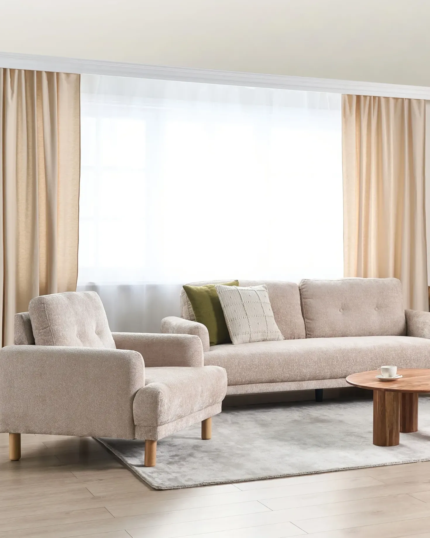 Poltrona TUVE Bouclé Beige