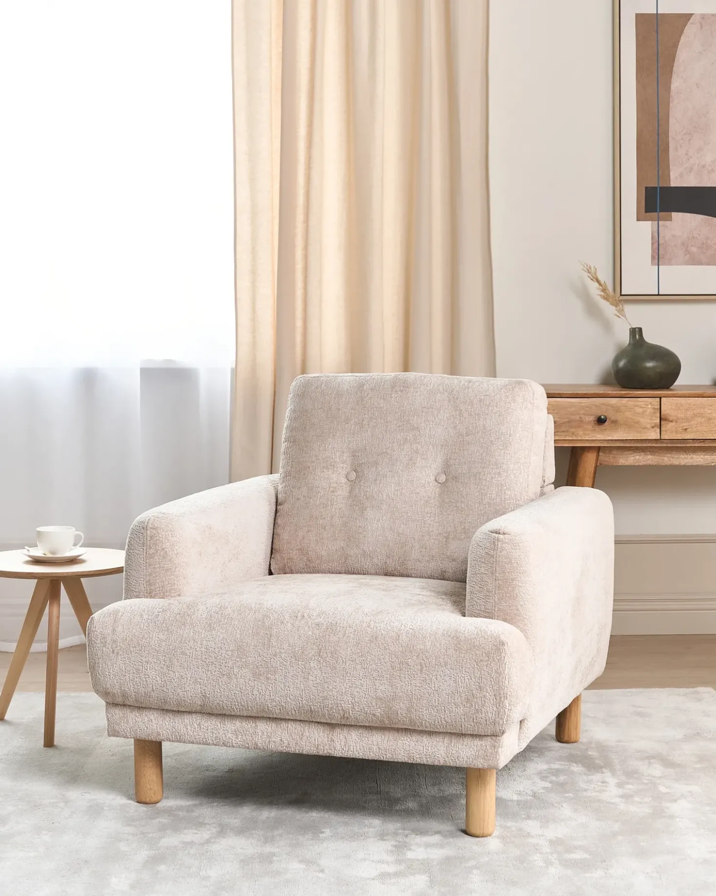 Poltrona TUVE Bouclé Beige
