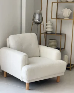 Poltrona TUVE Tessuto Bianco sporco