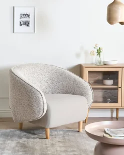 Poltrona UMEA Tessuto Beige chiaro