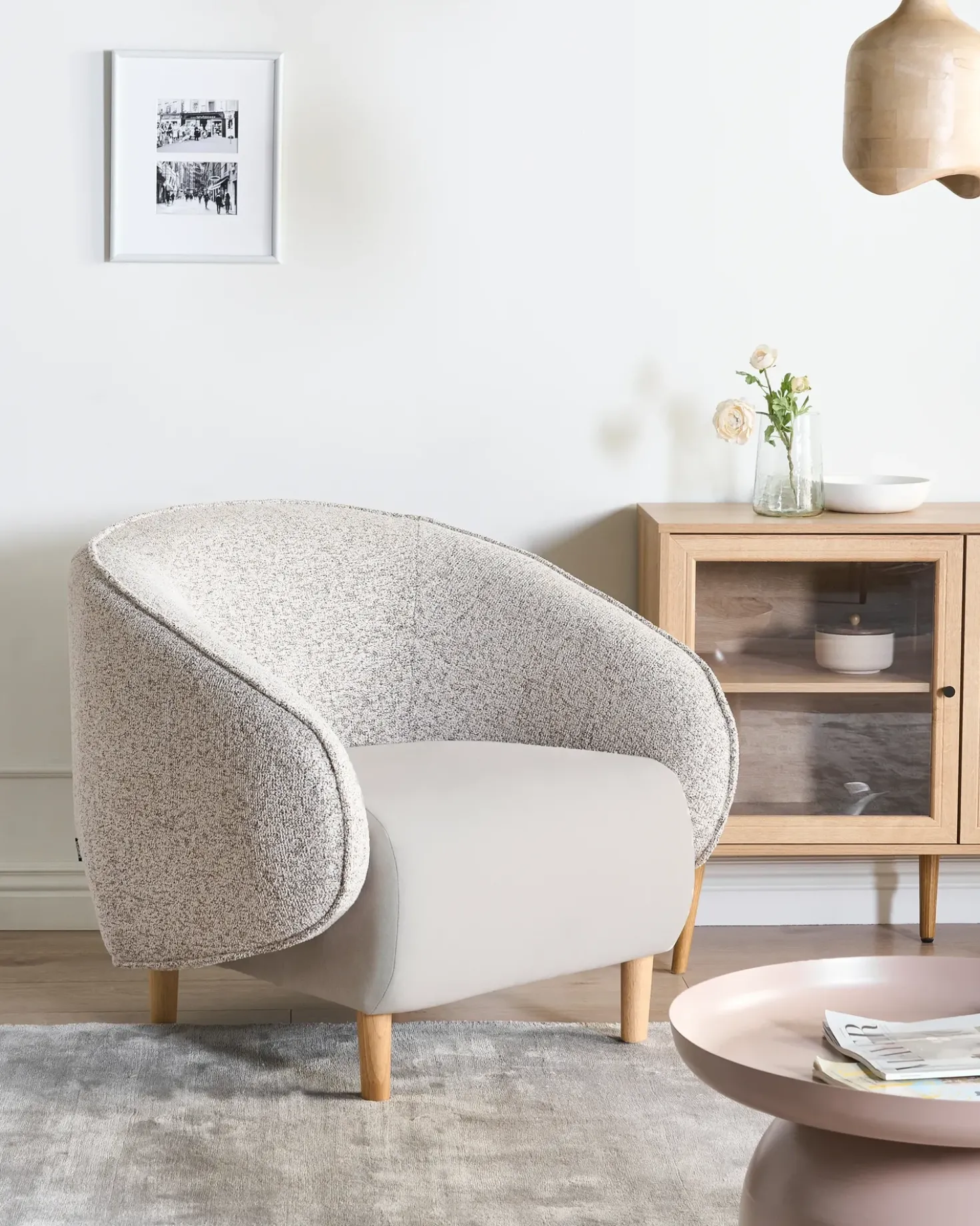 Poltrona UMEA Tessuto Beige chiaro
