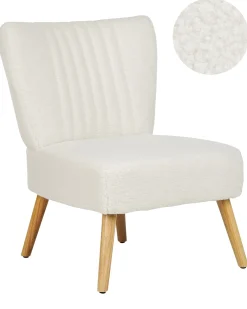 Poltrona VAASA Bouclé Bianco