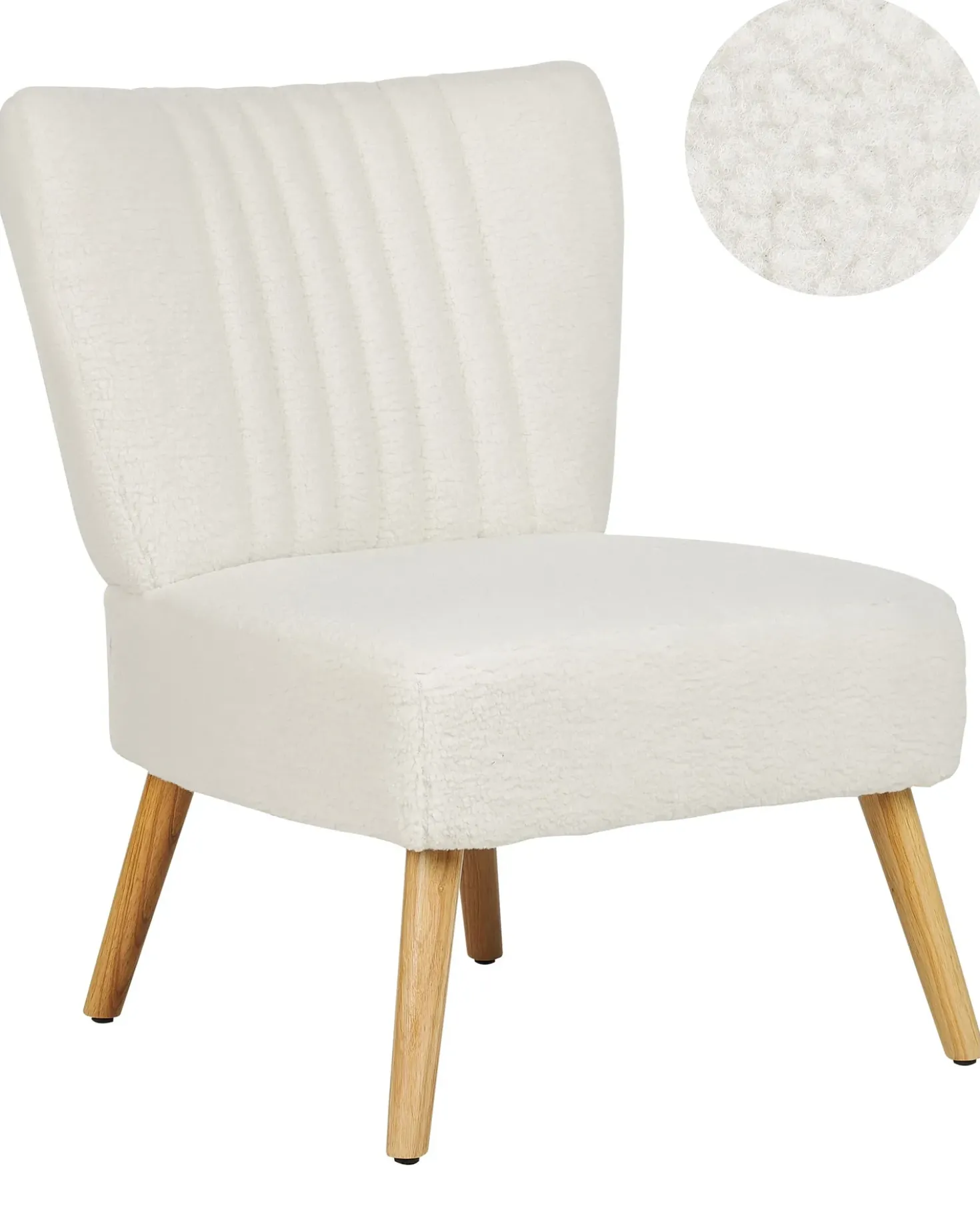 Poltrona VAASA Bouclé Bianco