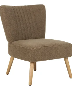 Poltrona VAASA Bouclé Marrone