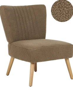 Poltrona VAASA Bouclé Marrone