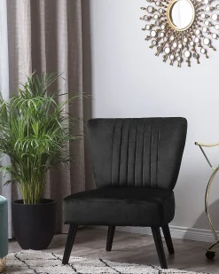 Poltrona VAASA Velluto Nero