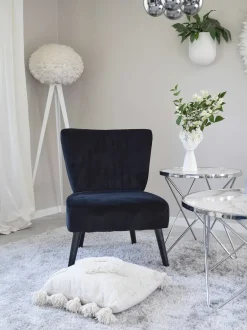 Poltrona VAASA Velluto Nero