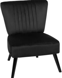 Poltrona VAASA Velluto Nero