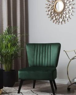 Poltrona VAASA Velluto Verde smeraldo